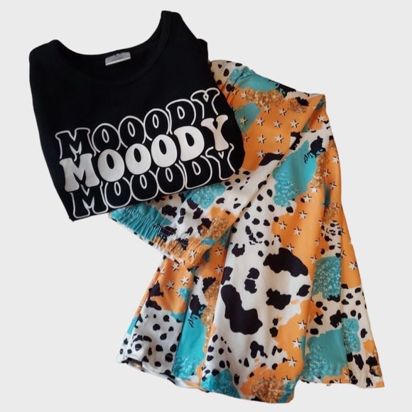 Other - MOODY 2 pc set NEW black & orange girls